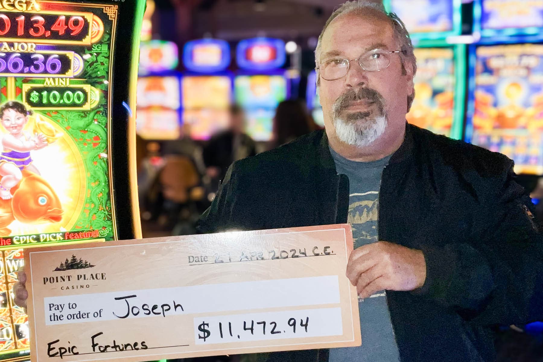 Joseph won $11,472