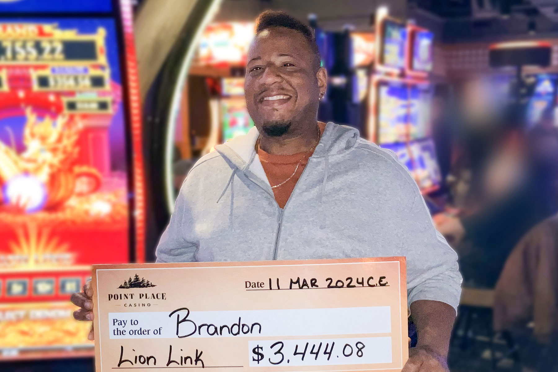 Brandon won $3,444