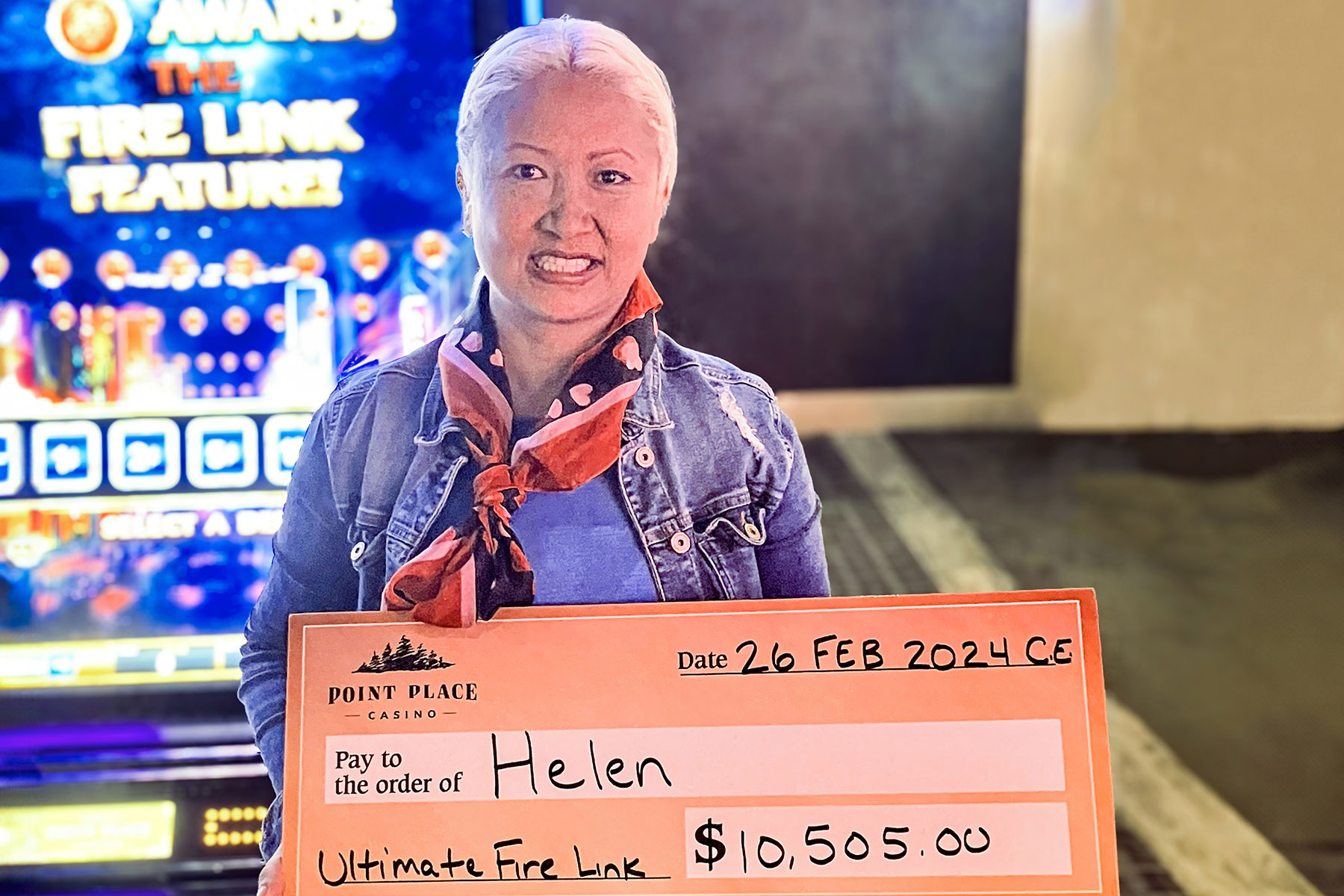 Helen won $10,505