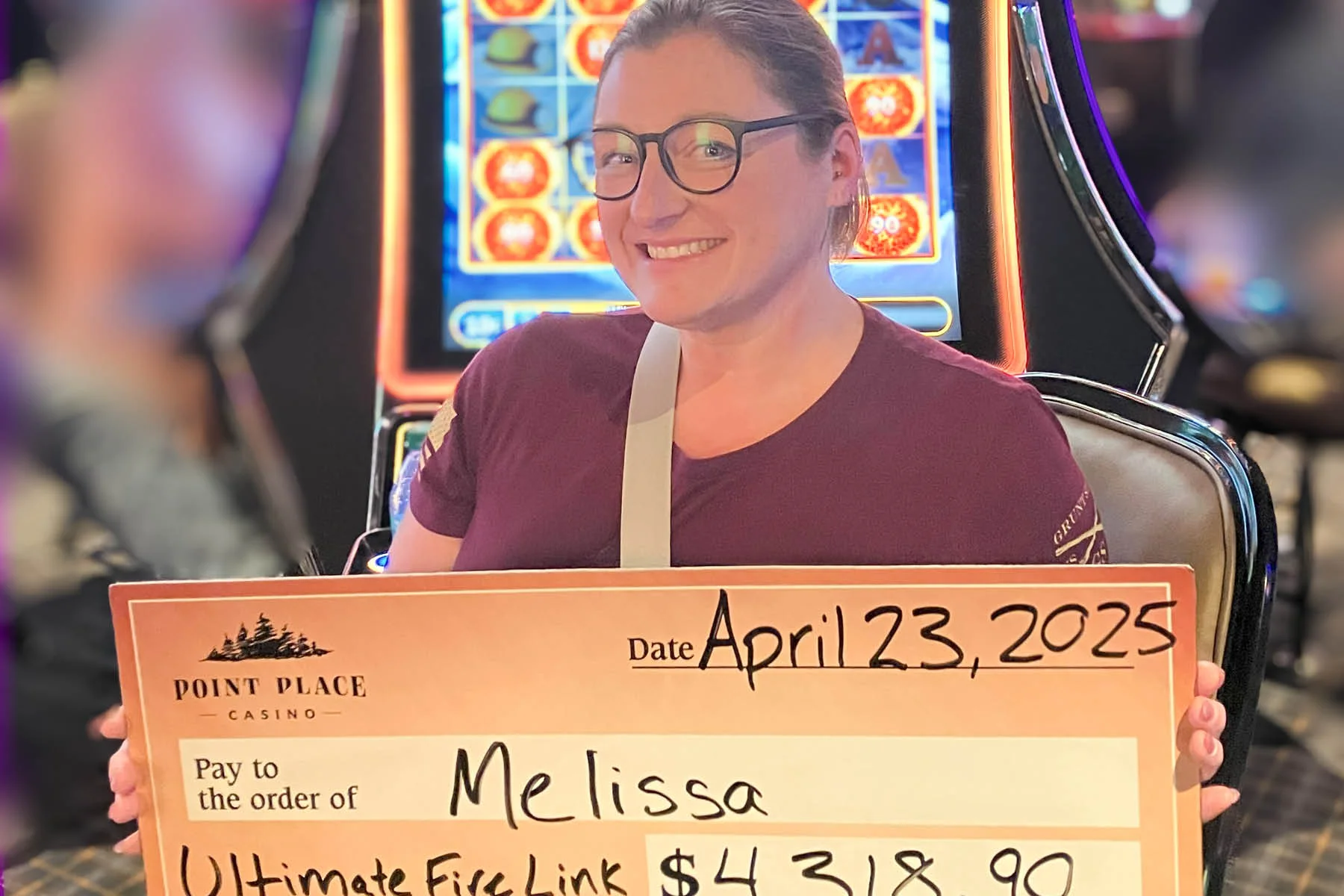 Melissa won $4,318