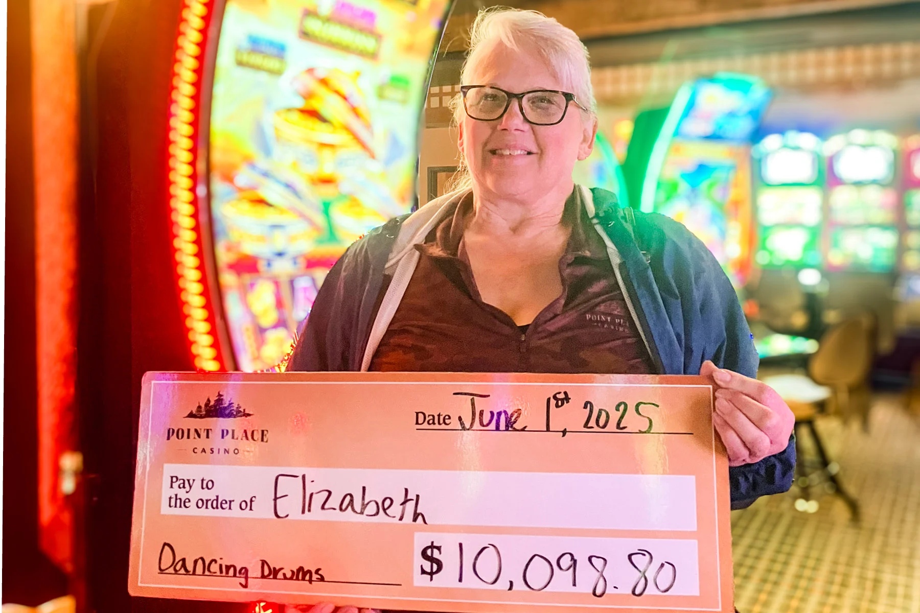 Elizabeth won $10,098