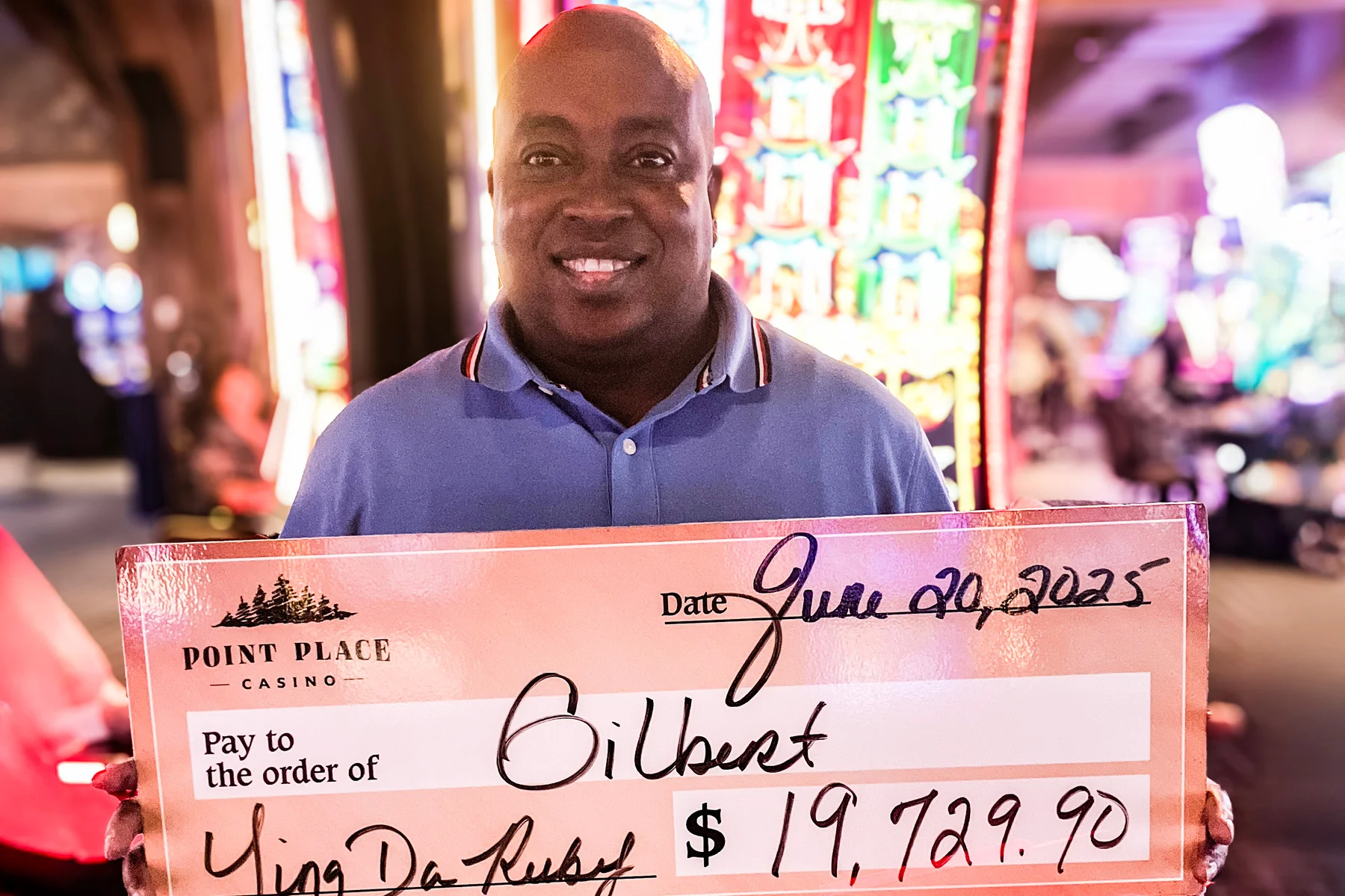 Gilbert won $19,729