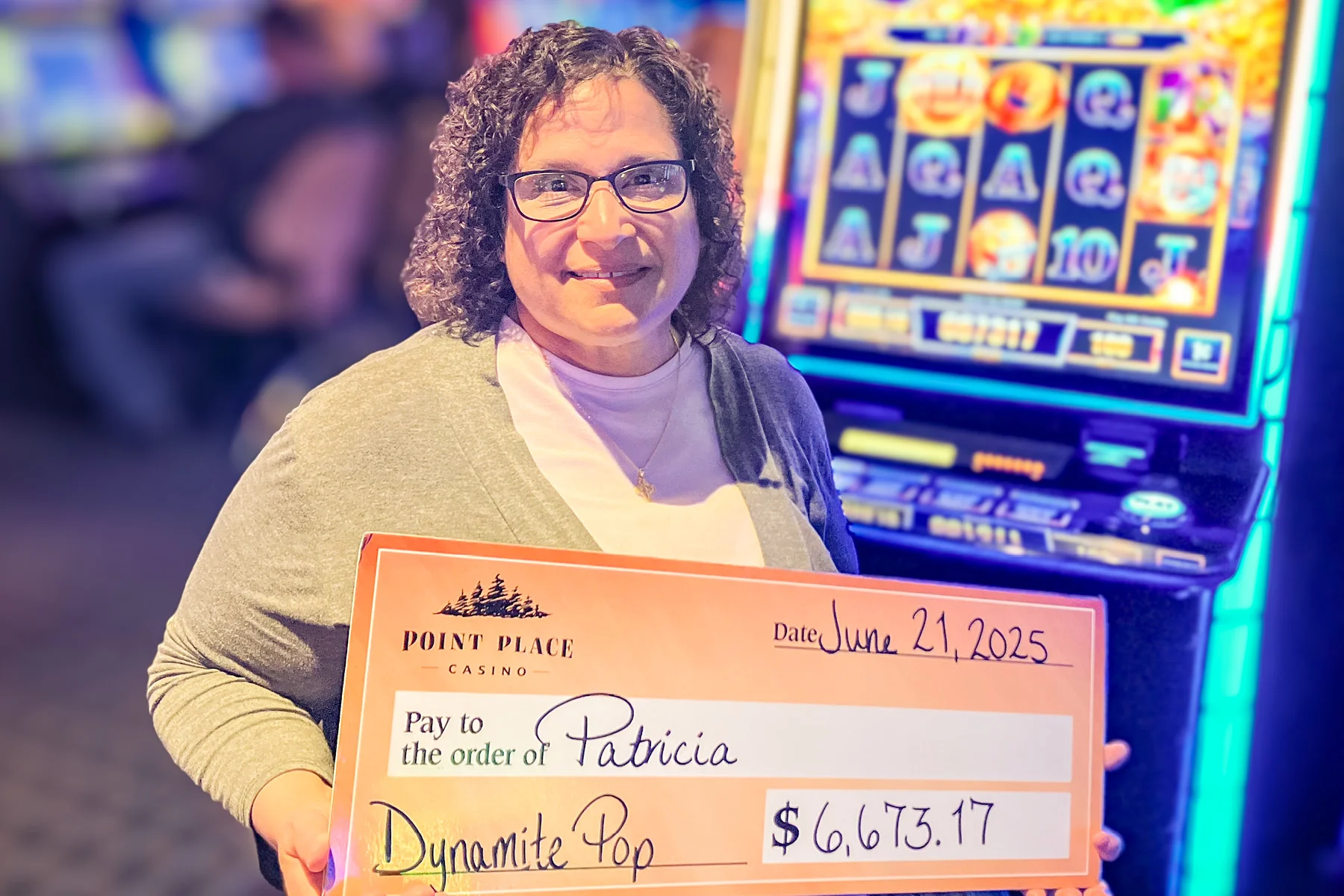 Patricia won $6,673
