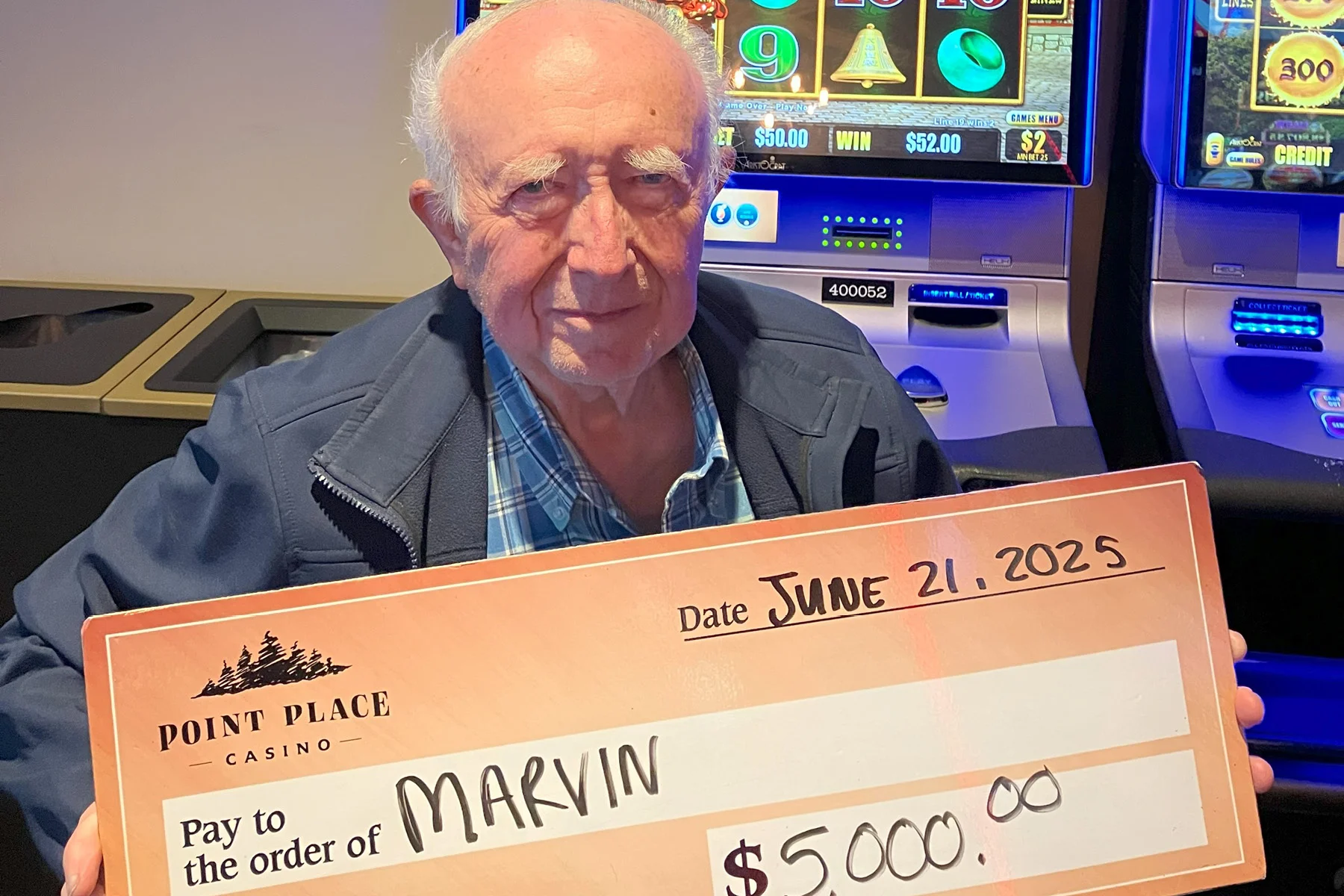 Marvin won $5,000