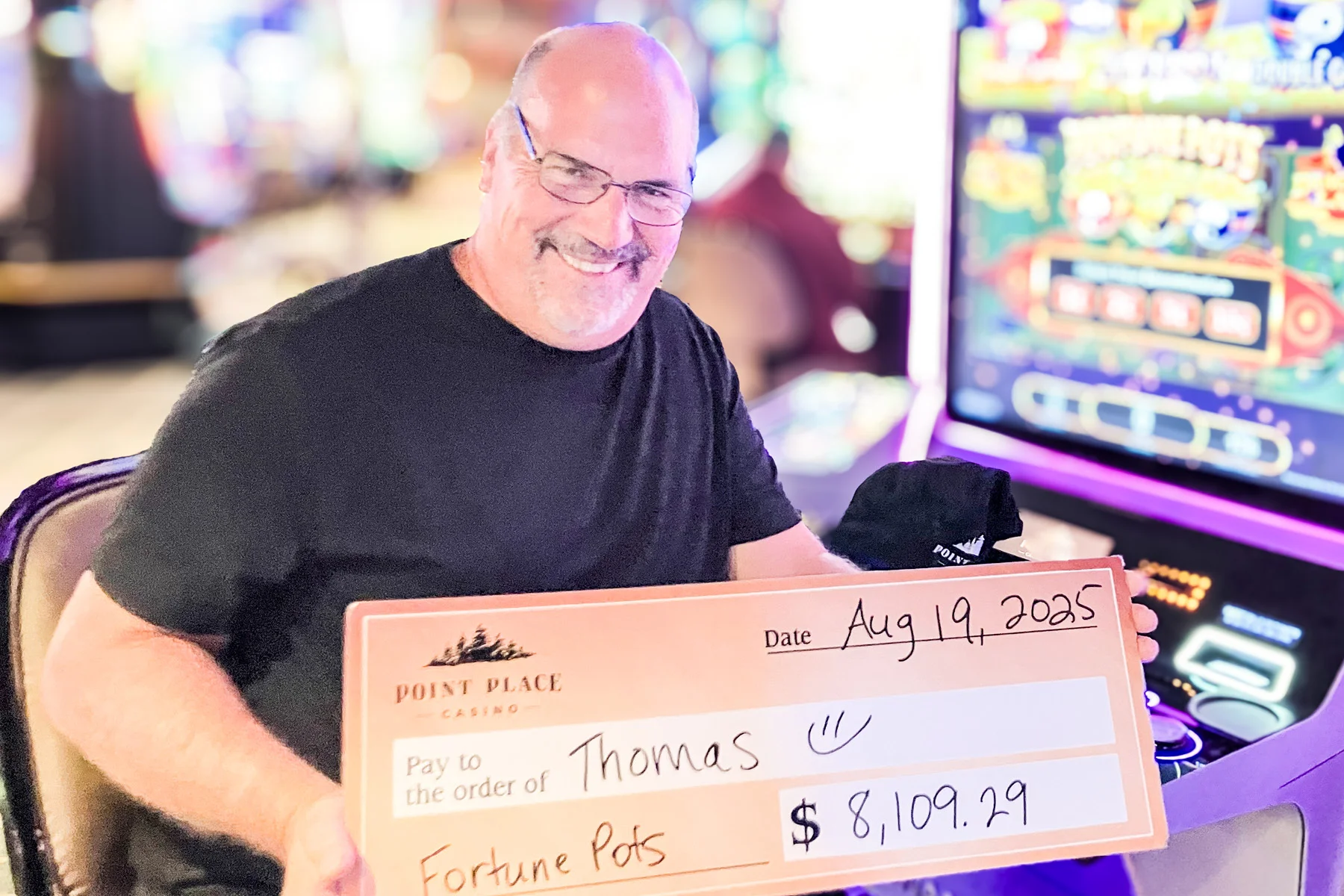 Thomas won $8,109