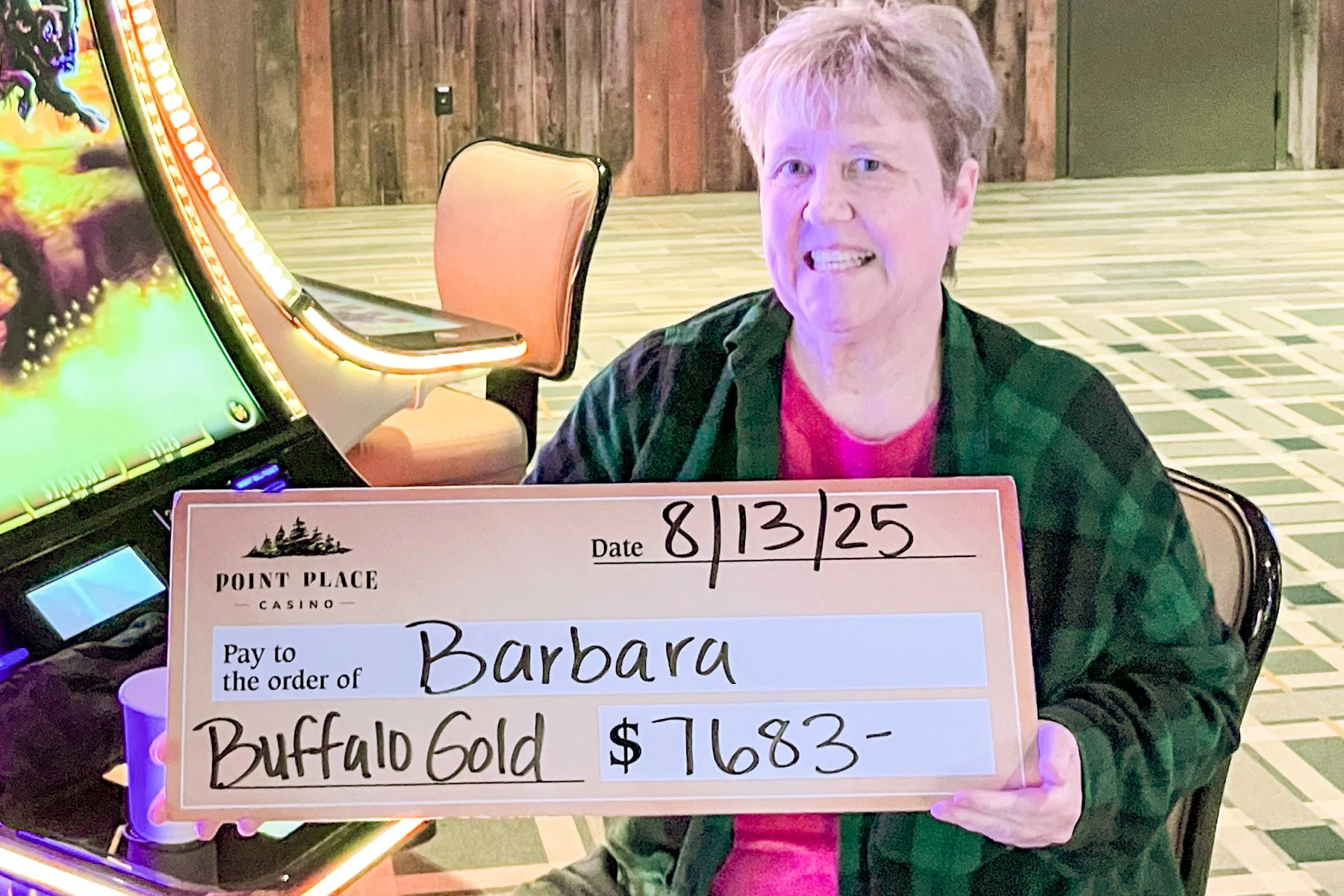 Barbara won $7,683