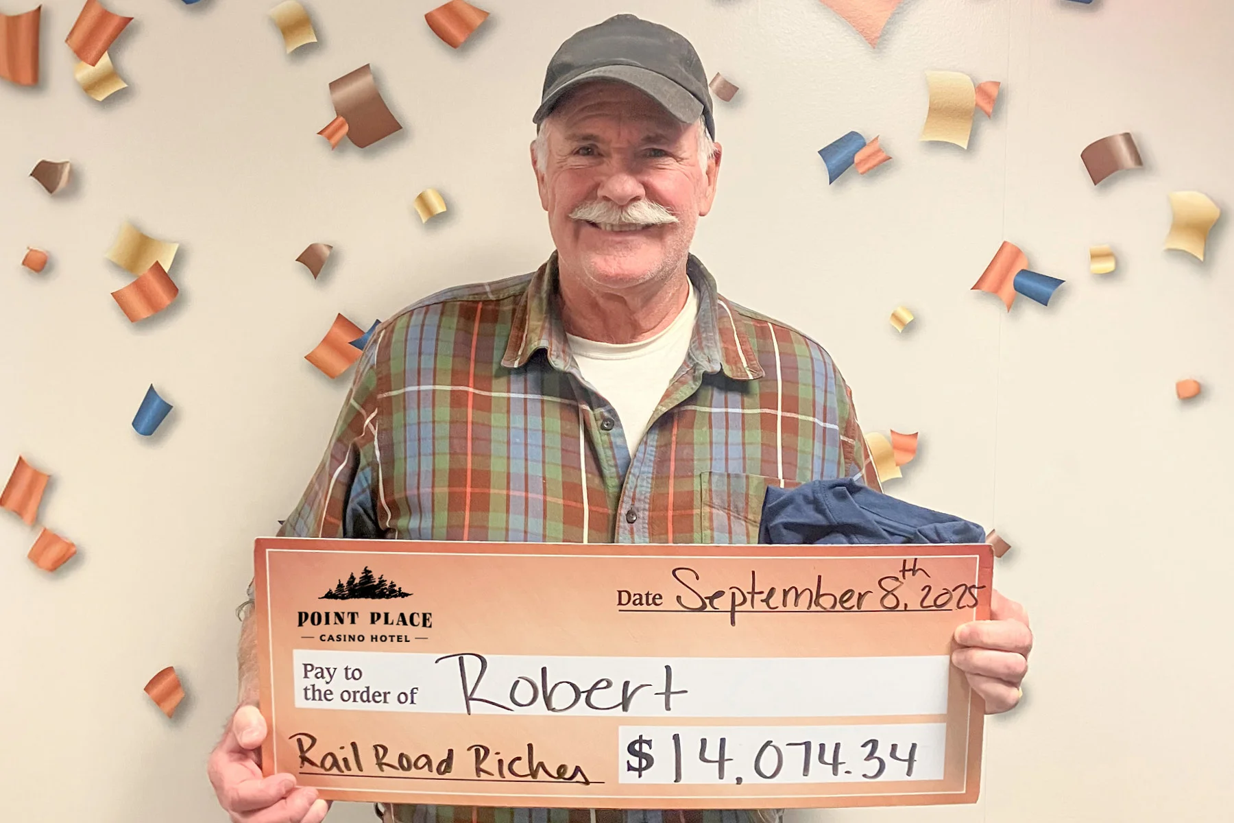 Robert won $14,074