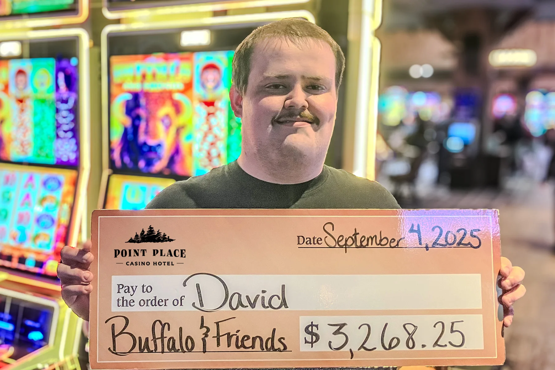 David won $3,268