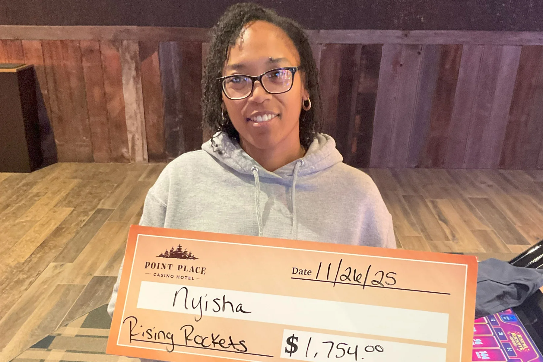 Ayisha won $1,754