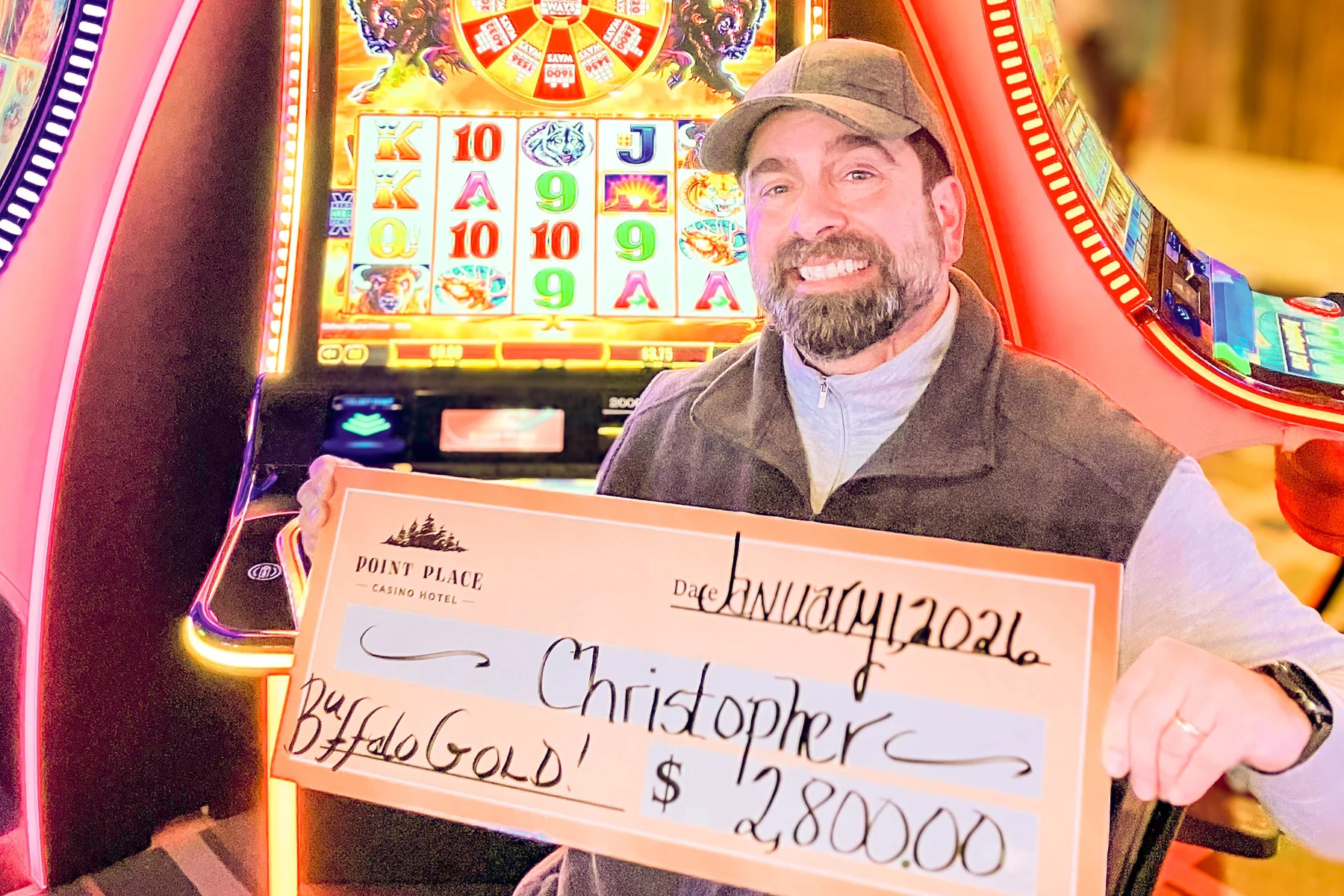 Christopher won $2,800