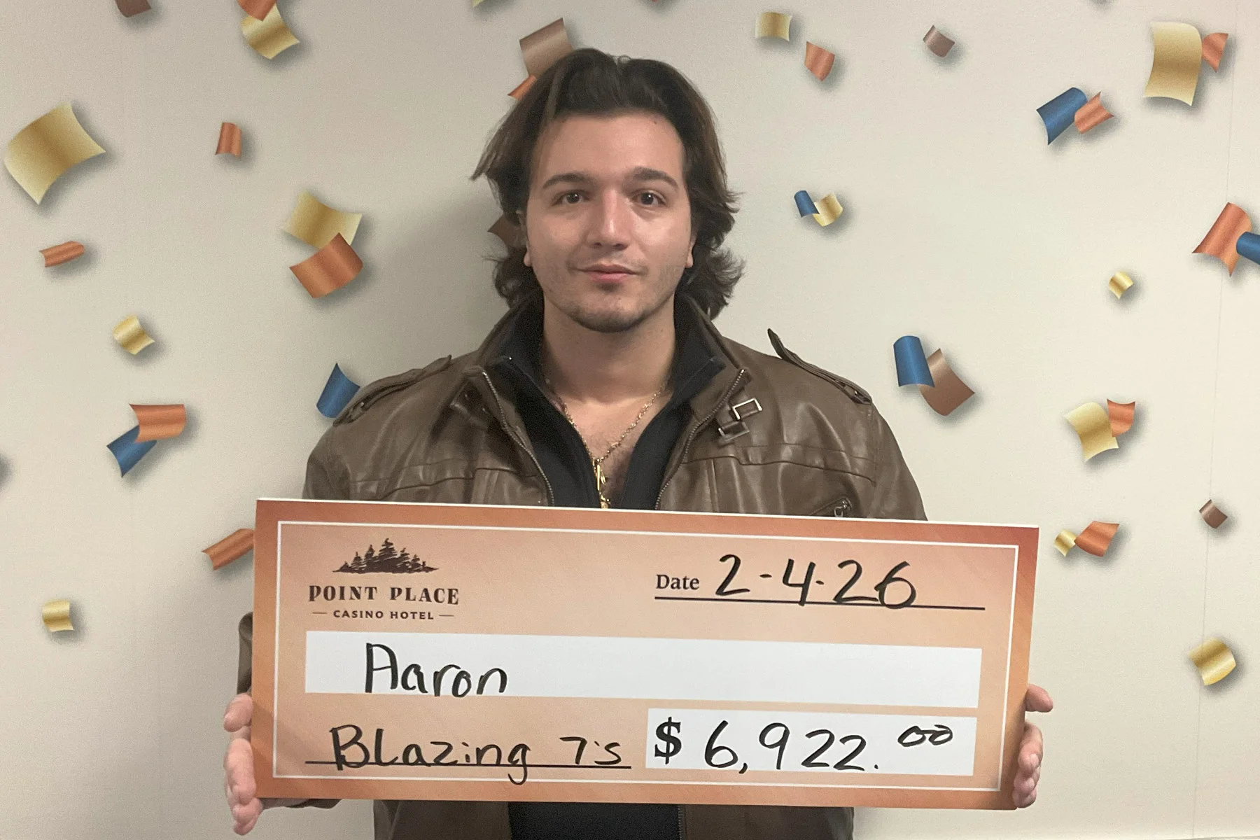 Aaron won $6,922