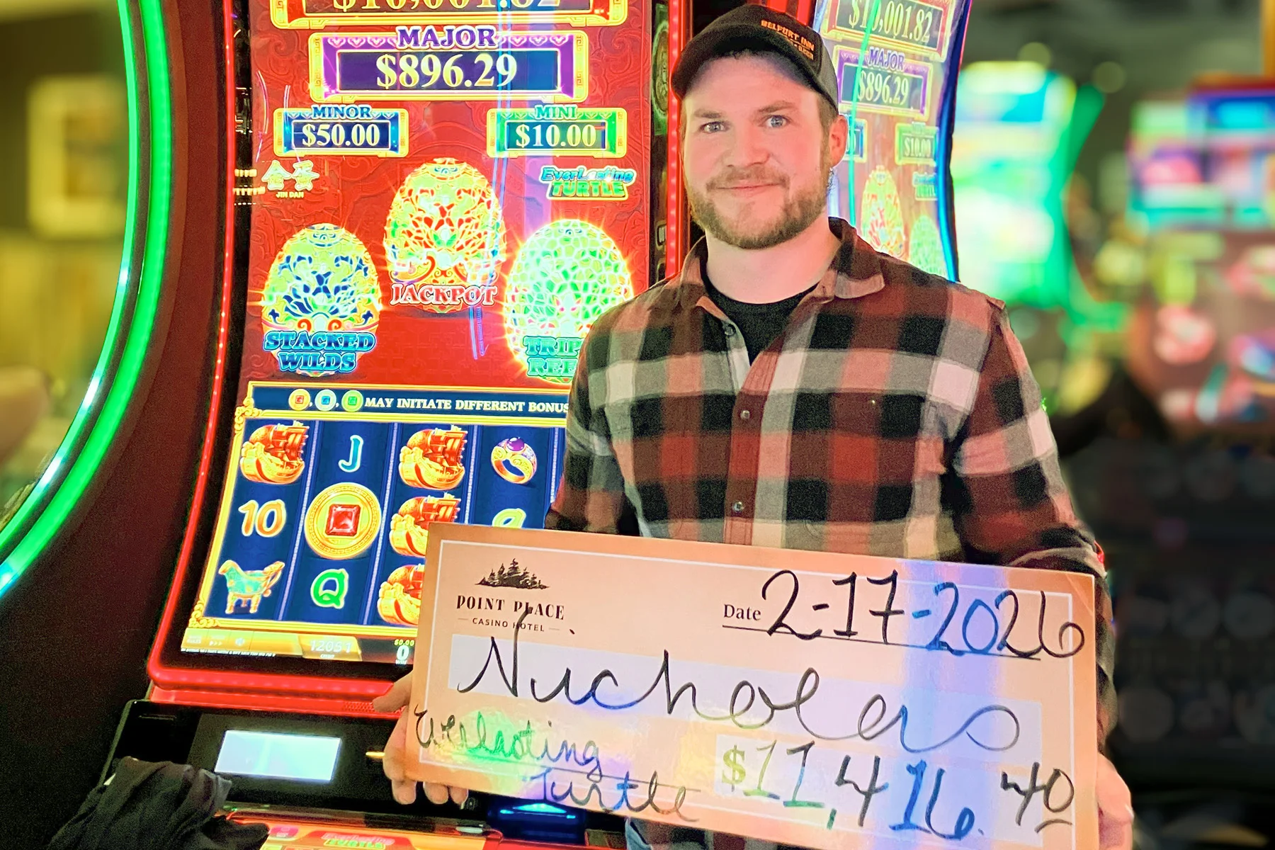 Nicholas won $11,416