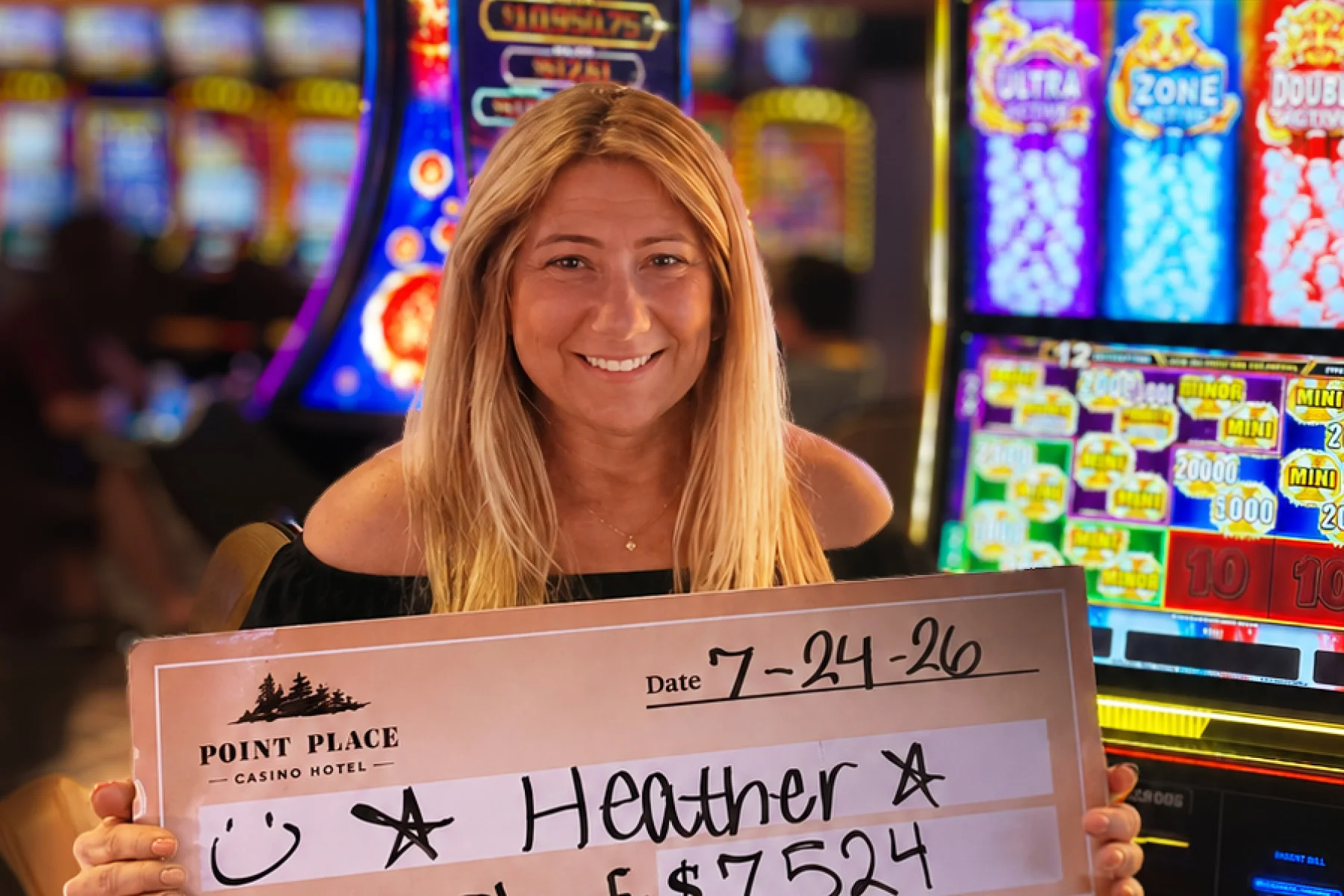 Heather won $7,524