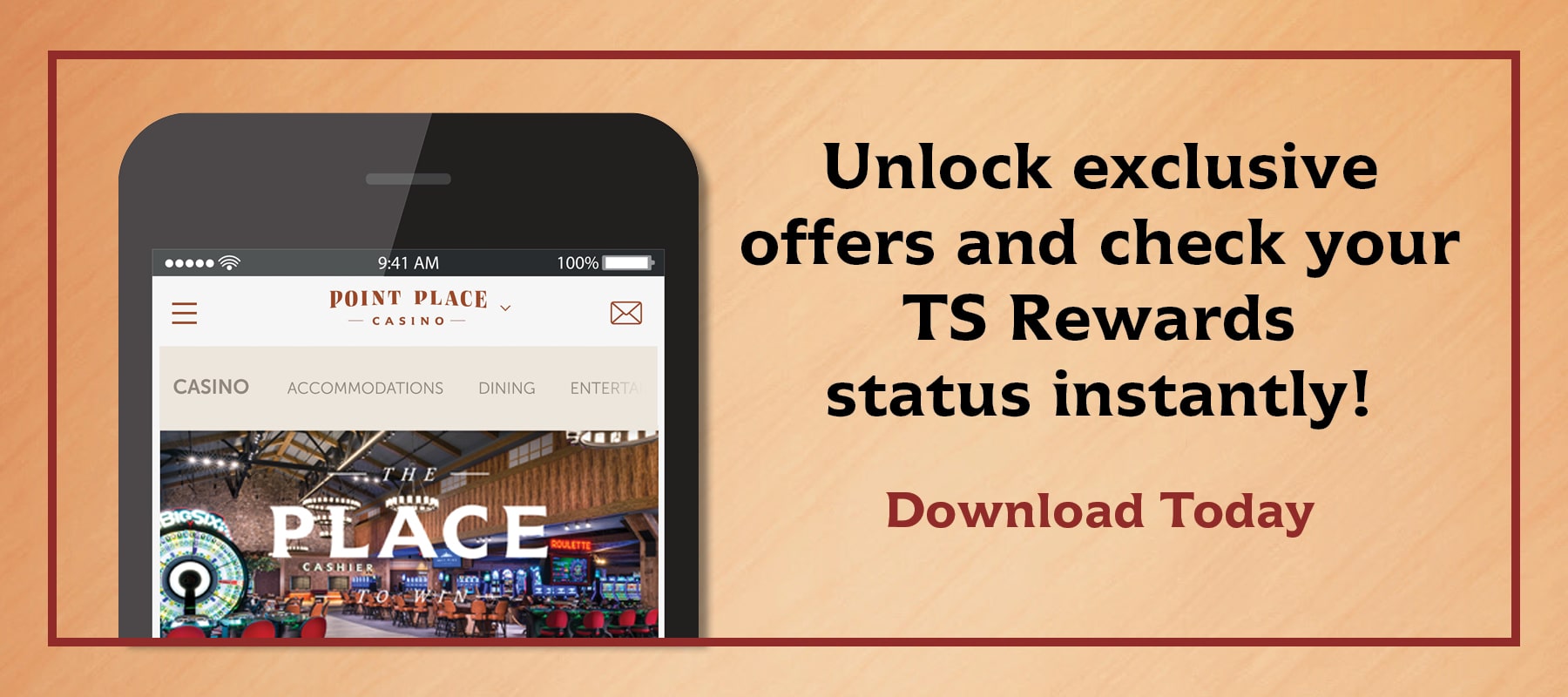 Unlock exclusive offers and check your TS Rewards status instantly! Download Today