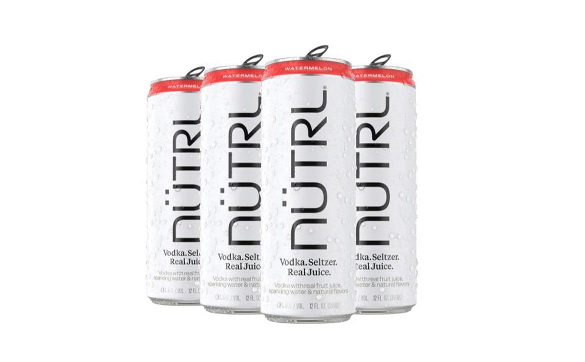 Four cans of NUTRL vodka seltzer