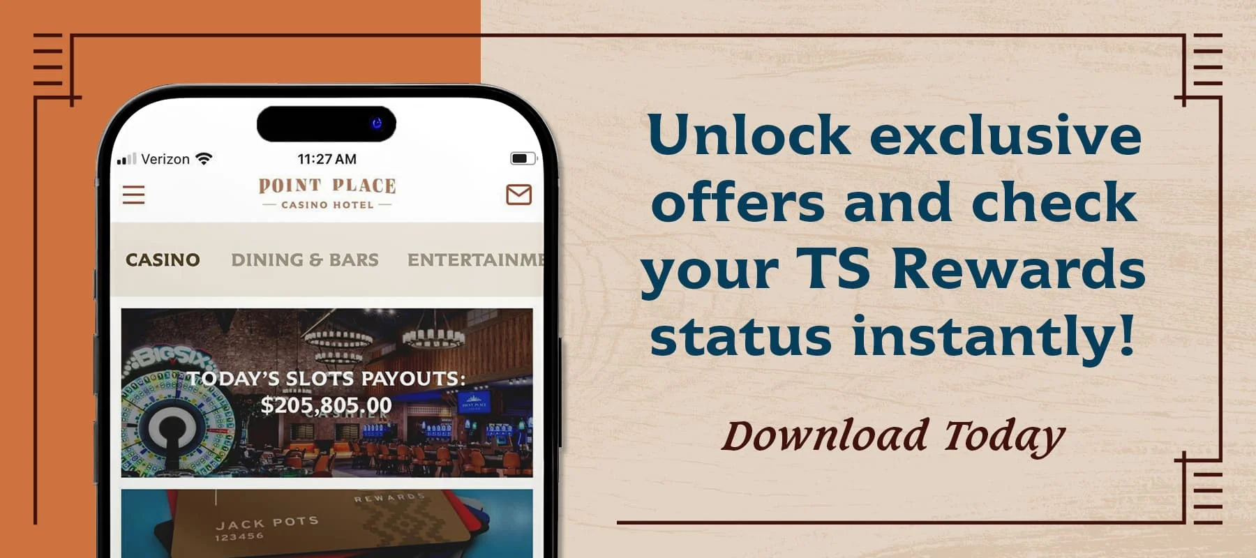 Unlock exclusive offers and check your TS Rewards status instantly! Download Today