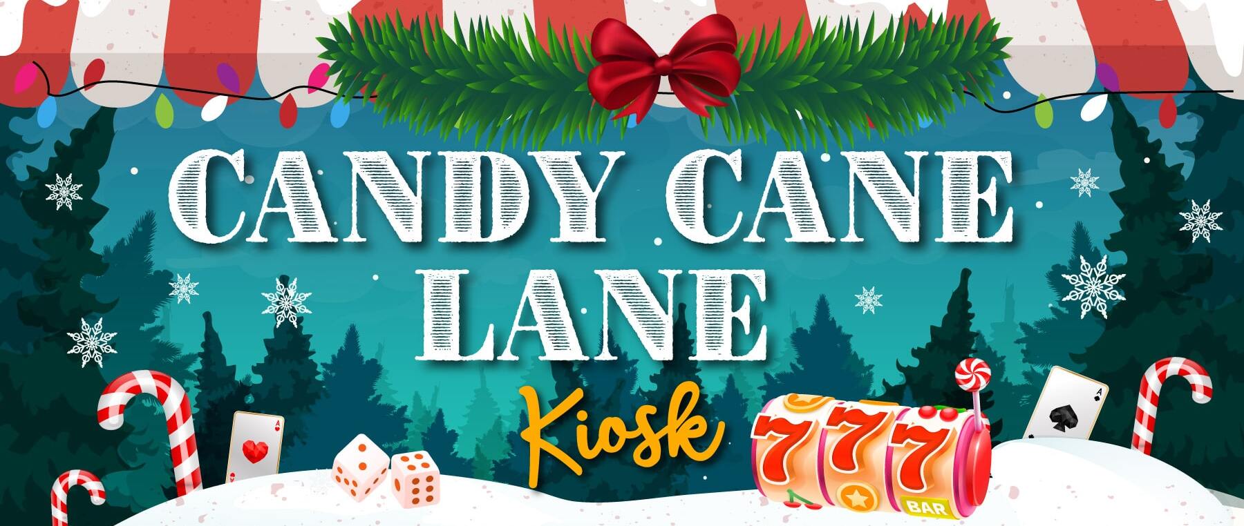 Candy Cane lane kiosk promotion at Point place casino