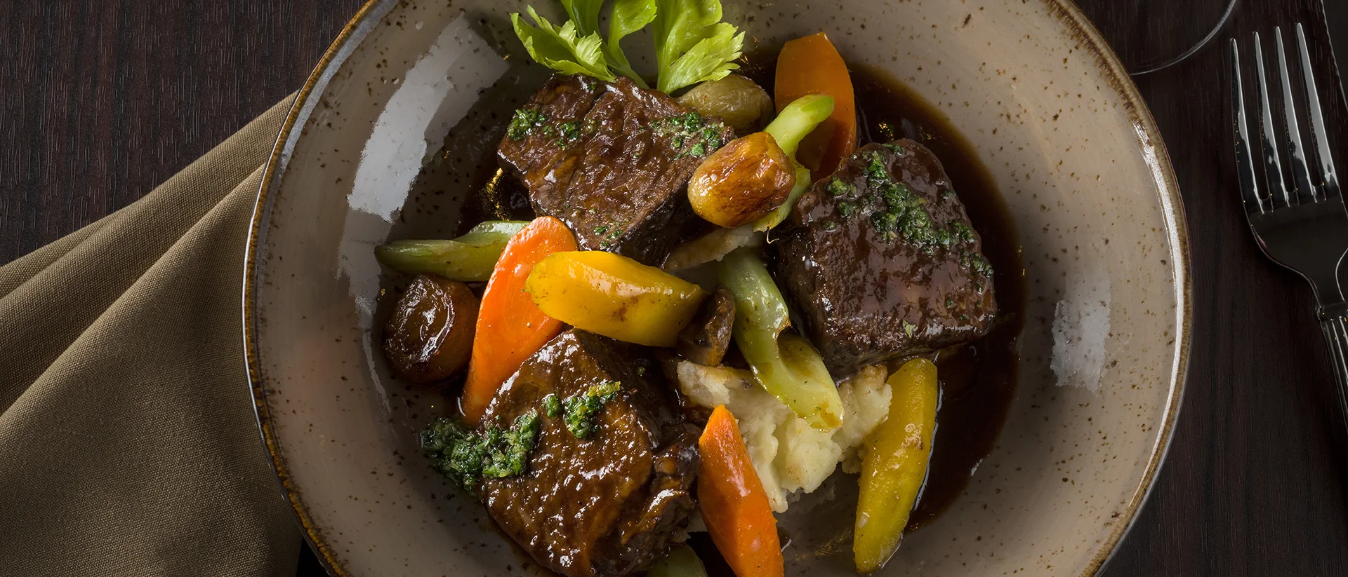 braised short ribs at Point Place Casino Hotel 