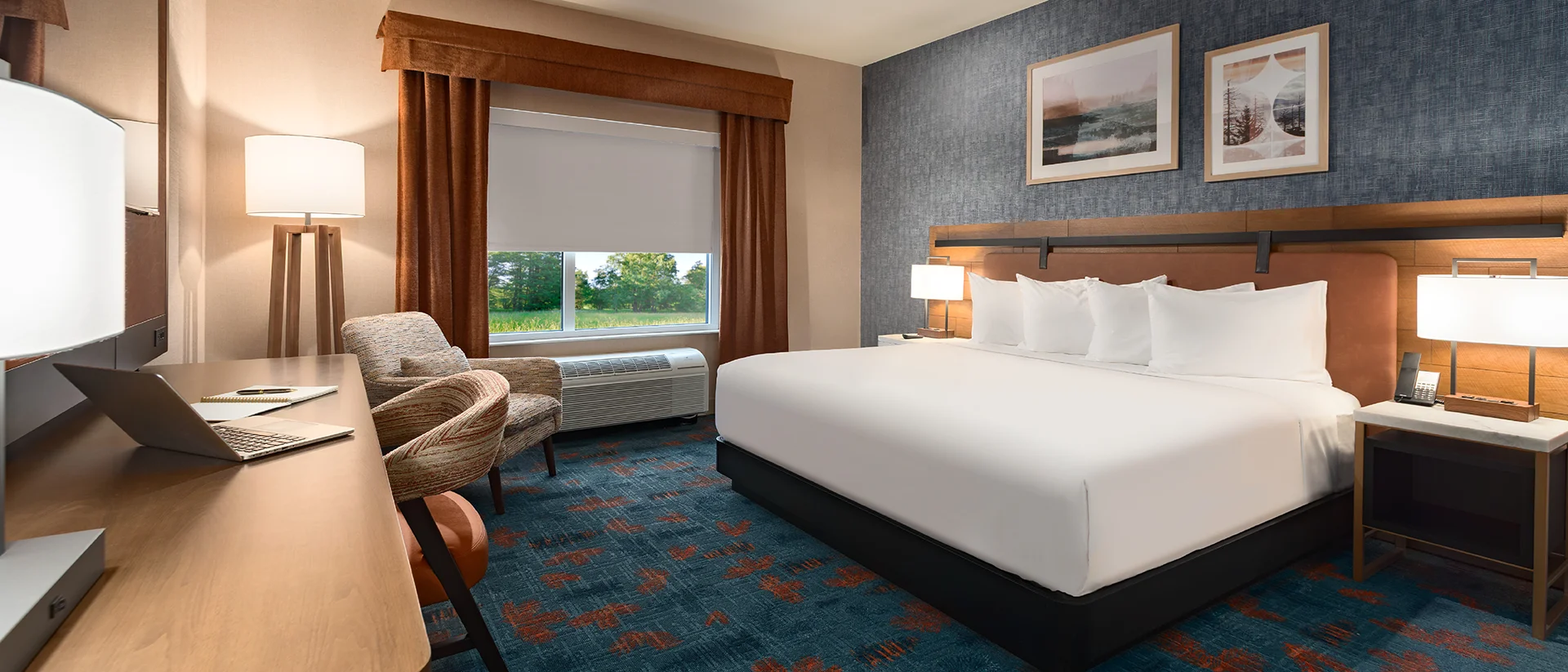 interior of King hotel room at Point Place Casino Hotel